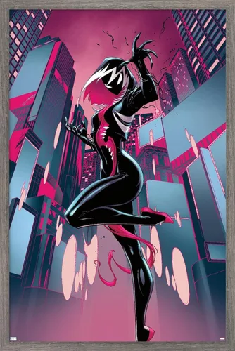 Trends International Marvel Comics Ghost Spider Venom - Póster de pared de Spider-Gwen #24, 22.4 pulgadas de largo x 14.7 W, versión enmarcada de