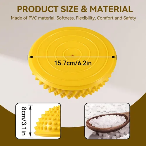 Miniatura 5 de Agatige Bola de masaje de pies, semiredonda de PVC con pinchos para pies, terapia de equilibrio, cúpula de punto de activación, rodillo de masaje