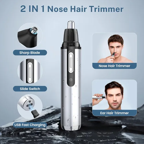 Miniatura 5 de KIKIDO Cortapelos para hombres, juego profesional de recortadores de pelo inalámbricos, recortadora de pelo recargable para nariz, barba, máquina