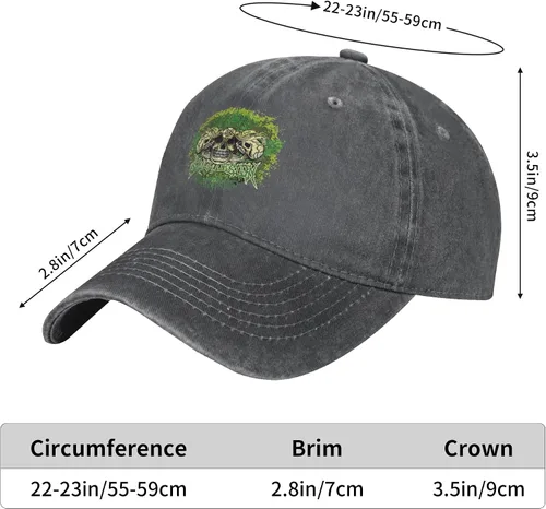 Miniatura 8 de Cowboy Hat Trendy Hats for Man and Women Djustable Four Season Outdoor Baseball Cap of Hell Skull with Angel Deep Heather