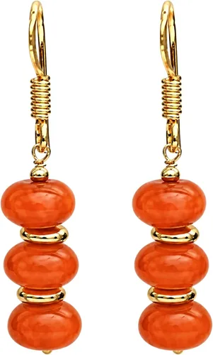 Miniatura 33 de Gempires - Aretes ligeros con cuentas hechas a mano, hipoalergénicos, chapados en oro, aretes colgantes para mujer