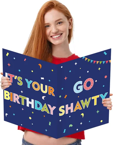 Miniatura 11 de Idealmuzik Tarjeta Jumbo de Feliz 10º Aniversario – Tarjeta de Felicitación de Congratulaciones Grande Plegada de 14x22 Pulgadas con Sobre, Tarjeta