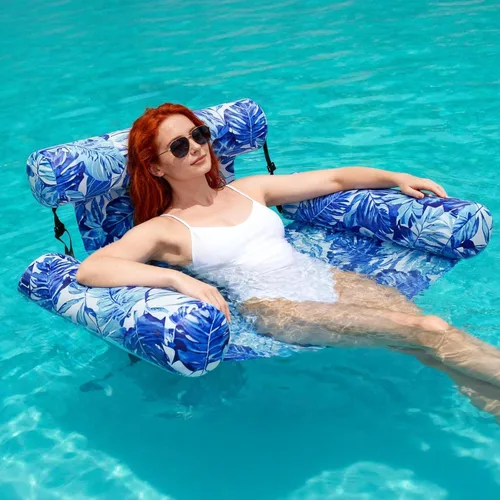 Miniatura 2 de Flotador inflable de piscina para adultos – Silla flotante resistente y fideos de piscina para verano, playa, lago y fiestas en la piscina – Cómodo