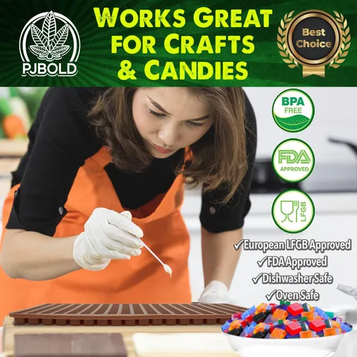 Miniatura 4 de Molde cuadrado de silicona para dulces, 266 cavidades, 2 mL