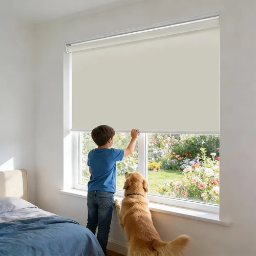 Miniatura 7 de MYshade Persianas Enrollables Opacas sin Cordón, Oscurecimiento de Habitación con Parada Libre, Persianas Enrollables para Ventanas, Persiana