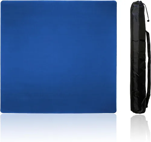 Miniatura 9 de Mahjong Mat, tapete de mesa Mahjong con bolsa de transporte negra, tapete de juego antideslizante de goma y cubierta de mesa reductora de ruido