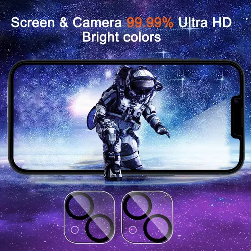 Miniatura 5 de Ferilinso Protector de pantalla de privacidad para iPhone 13 y iPhone 14, paquete de 2 protectores de pantalla de vidrio templado antiespía 9H