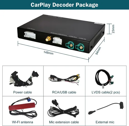 Miniatura 6 de Kit de reacondicionamiento inalámbrico Carplay compatible con BMW CIC System 1 3 5 6 7 Series X1 X3 X5 X6 Z4 2008-2012 año, compatible con Android