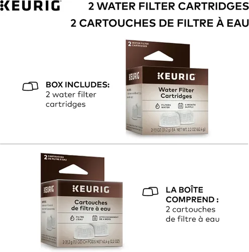 Miniatura 2 de Keurig Cartuchos de repuesto para filtro de agua, cartuchos de filtro de agua reemplazables, compatibles con cafeteras de cápsulas K-Cup 2.0