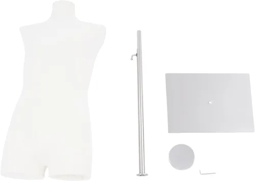 Miniatura 9 de Maniquí masculino con forma de cuerpo de maniquí, 27.5 a 51 pulgadas de altura ajustable de media longitud, modelo de ropa para exhibición