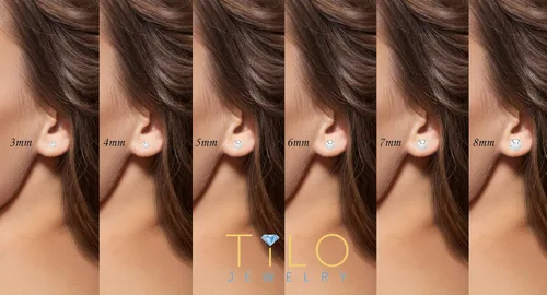 Miniatura 5 de Aretes de bola de oro blanco de 14 quilates con mariposa dorada, Oro blanco