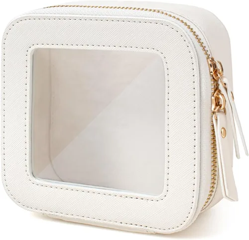 Miniatura 31 de Juego de bolsas de maquillaje transparentes de viaje, bolsa de cosméticos aprobada por la TSA con cremallera, bolsa de maquillaje portátil, bolsa