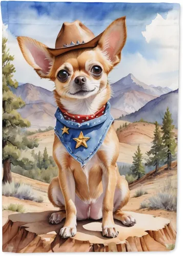 Miniatura 100 de Caroline's Treasures DAC5824GF - Bandera decorativa para jardín con texto en inglés "Affenpinscher", diseño de vaquero para jardín, jardín, jardín