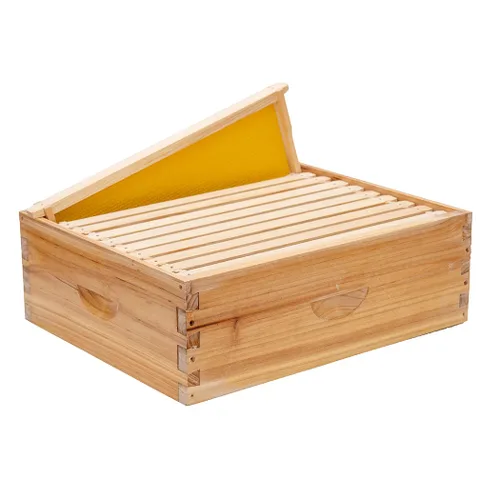 Miniatura 7 de Honey Lake Caja mediana de 10 marcos para colmena de abejas, caja de abeja súper miel Langstroth sumergida en cera de abeja, incluye marcos