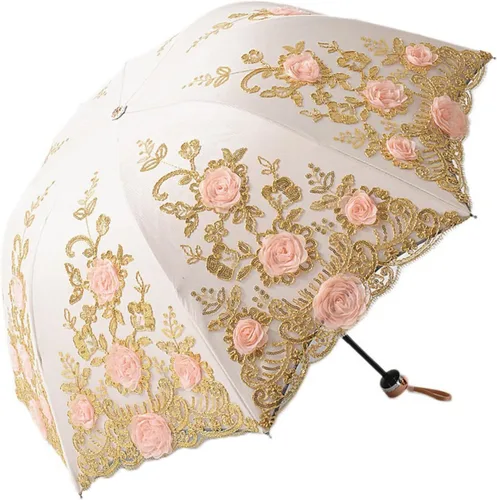 Miniatura 67 de Honeystore - Parasoles de encaje de flores para fiesta de boda, paraguas nupcial de encaje