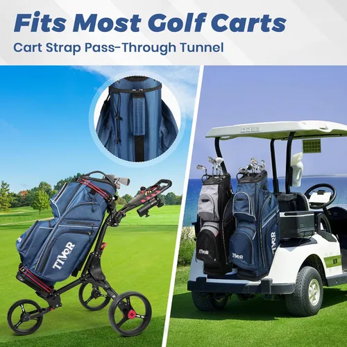 Miniatura 5 de TIVOR 2026 Golf Cart Bag - 14-Way Full-Length Dividers, 9 Pockets, Easy-Access Handle & Ergonomic Straps Perfect for Cart & Walking, Includes Rain