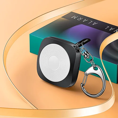 Miniatura 4 de Elecpow Alarma de seguridad personal para mujer, llavero MissCubie y equipo reflectante de alta visibilidad para correr con alarma de línea de carga