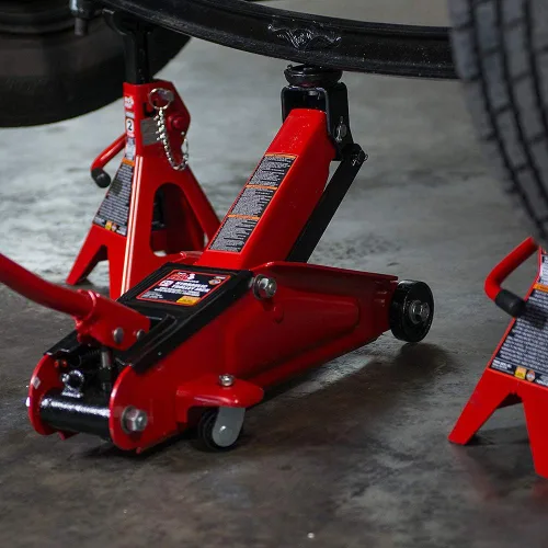 Miniatura 4 de BIG RED T825013S1 Torin - Gato hidráulico con ruedas de servicio/piso con funda de almacenamiento moldeada por soplado, con capacidad para 2.5 Rojo