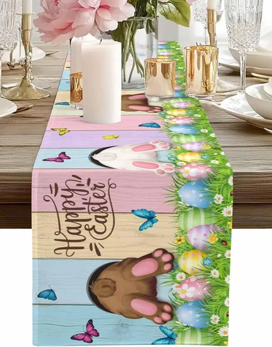 Miniatura 16 de Juego de 6 manteles individuales de mesa de Navidad, manteles individuales de algodón y lino antideslizantes lavables, bolas de Navidad, copos