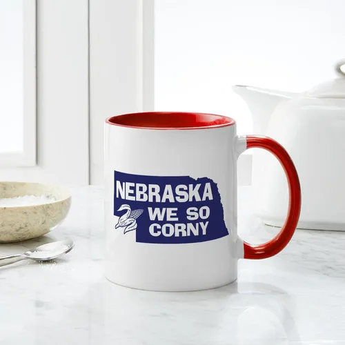 Miniatura 46 de CafePress I Love Nebraska Taza de café de cerámica de 11 oz (11.0 fl oz)