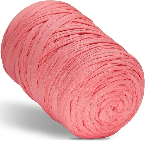 Miniatura 20 de 400g de hilo de tela elástica para tejer con ganchillo para DIY, 119 metros de hilo de espagueti grueso para tejer para proyectos de bolso, cesta