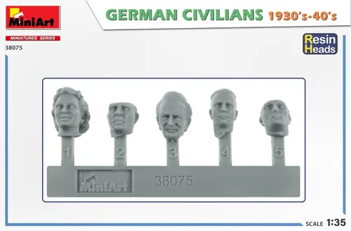 Miniatura 4 de MiniArt MIN38075 1:35-Alemania Civilians 30-40s (cabeza de resina) Escala Kit