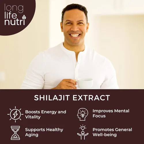 Miniatura 5 de Shilajit Extracto puro del Himalaya de 500 mg con 15% de ácido fúlvico 500 mg – 120 cápsulas vegetarianas, suministro para 4 meses, suplemento