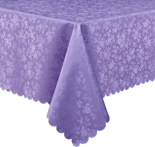 Miniatura 17 de Smiry Mantel cuadrado, mantel de vinilo resistente al agua, lavable, para cocina y comedor (azul bebé, 54 x 54 pulgadas)