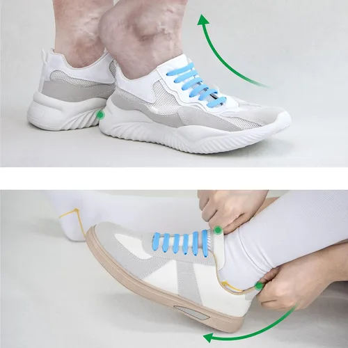 Miniatura 3 de INMAKER Cordones de zapatos que no se atan, para niños y adultos, cordones elásticos para zapatos casuales y cordones de silicona
