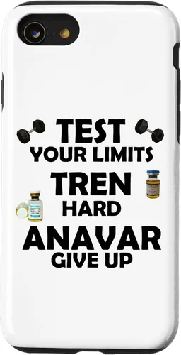 Miniatura 13 de iPhone 15 Funny Test Limits Tren Hard Never Give Up Gym Bodybuilding Case