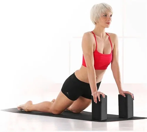 Miniatura 2 de Bloques de yoga para mujer, paquete de 2 bloques de yoga de espuma EVA sin látex, 9 x 6 x 3 pulgadas, superficie antideslizante, bloque de yoga