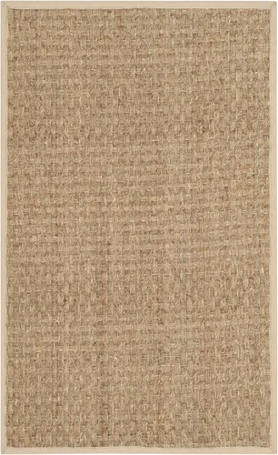 Miniatura 81 de Safavieh Natural Fiber NF114P - Alfombra redonda de hierba marina, tejido de canasta, con borde, de 244 cm, color gris Natural/ gris