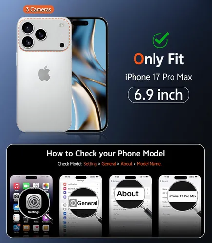 Miniatura 1695 de FNTCASE Funda para iPhone 13 Pro-Max: Fundas magnéticas transparentes compatibles con Magsafe Slim anti amarillamiento protección contra caídas
