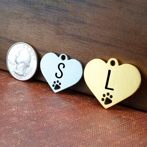 Miniatura 7 de Ultra Joys Placas de Identificación para Perros Personalizadas para Mascotas - Placa de ID Personalizada con Pata Hueca - Placa de Identificación