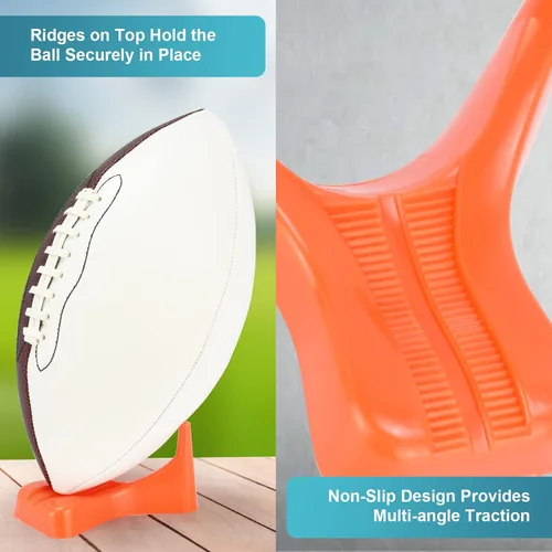 Miniatura 3 de Eastgoing 6 piezas de camiseta de fútbol estilo patada, soporte de exhibición de fútbol compatible con todos los tamaños de pelota, soporte