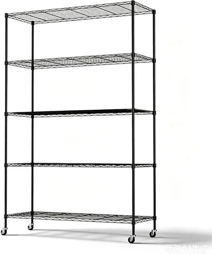Miniatura 11 de VINGLI Estantes de almacenamiento de metal de 3 niveles de 41 pulgadas de alto con ruedas para almacenamiento, estantes de almacenamiento ajustables