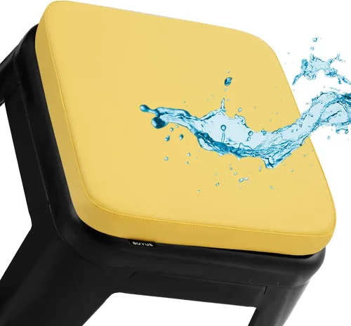 Miniatura 24 de BUYUE Cojín para silla de metal de 14 pulgadas con magnético, 1 pieza, cuero PU de lujo, impermeable, antideslizante, almohadilla de asiento