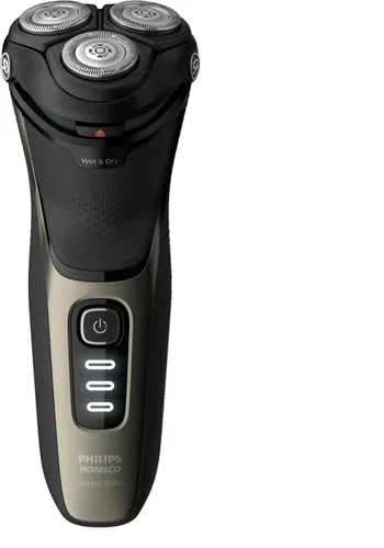 Miniatura 3 de Philips Norelco Shaver 3000 Series, afeitadora eléctrica en seco y húmedo, P-Cap, bolsa de viaje, color oro ceniza, modelo S3242/90