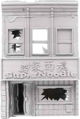 Miniatura 3 de Tienda de fideos arruinados - Tabletop Terrain by Corvus Terrain Compatible con MCP 1.260 in