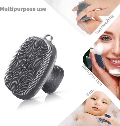 Miniatura 3 de Exfoliante Facial Exfoliante Facial para Hombres Cepillo de Limpieza Facial de Silicona Cepillo de Lavado Facial Manual Impermeable Limpieza Cuidado