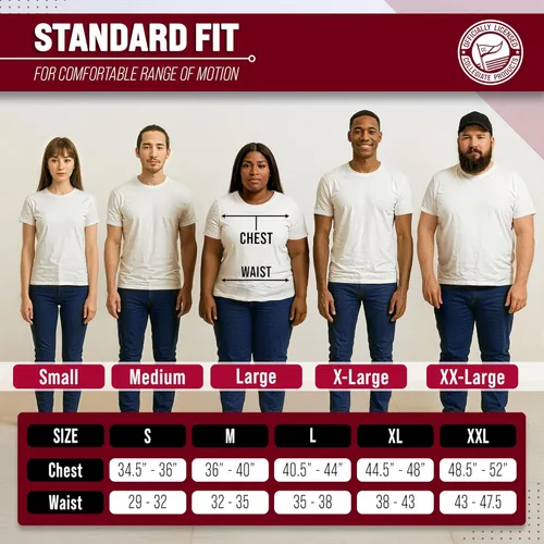 Miniatura 6 de Campus Colors NCAA - Camiseta de algodón para adulto, unisex, para el día del juego Camiseta con licencia oficial de la NCAA, algodón hilado