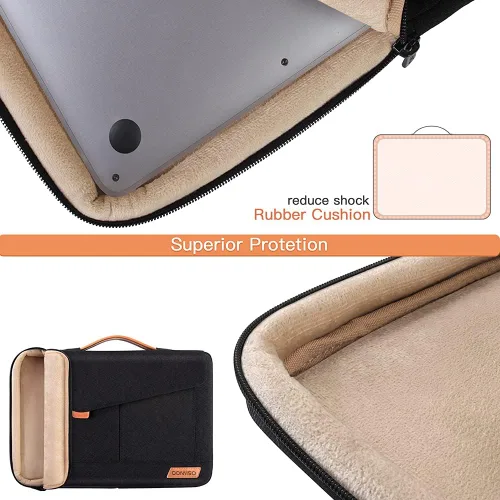 Miniatura 2 de DOMISO Funda para laptop de 14 pulgadas, resistente al agua, maletín de negocios, bolsa de transporte para portátiles Lenovo Chromebook S330/Flex