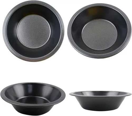 Miniatura 5 de Mini moldes para tartas de 5 pulgadas, 4 piezas pequeñas redondas de acero al carbono, juego de utensilios para hornear pasteles, corteza, tartas