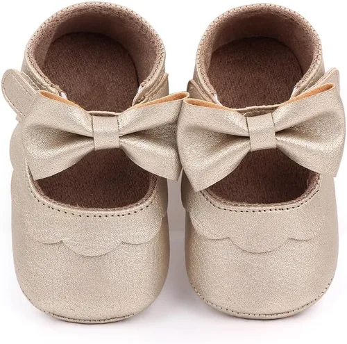 Miniatura 2 de Zapatos Mary Jane para bebés y niñas, suela de goma antideslizante, zapatillas de ballet para vestido de princesa, zapatos de boda, zapatos de cuna