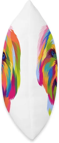 Miniatura 2 de Cute Pop Art Shih Tzu Gifts Men Women Almohada colorida para el propietario del cachorro de Shih Tzu con retrato de Shih Tzu, 16 x 16 pulgadas