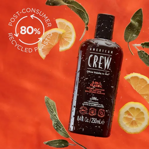 Miniatura 5 de American Crew Champú, acondicionador y gel de baño para hombres, 3 en 1, 3.3 onzas líquidas