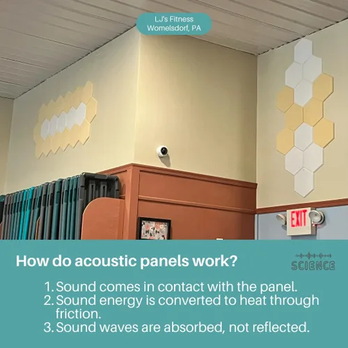 Miniatura 5 de Paneles acústicos hexagonales para amortiguación de sonido, paquete de 12 paneles autoadhesivos de absorción de sonido, tratamiento acústico Beige