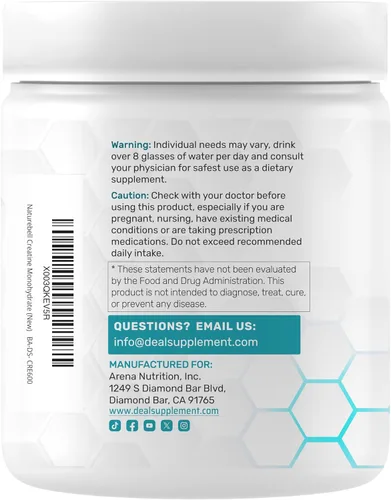 Miniatura 8 de Polvo de Monohidrato de Creatina Instantánea, 5g Por Porción – 120 Porciones Micronizado, Sin Sabor, Fórmula de Absorción Rápida Apoya