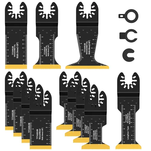 Miniatura 10 de Cuchillas multiherramienta oscilantes de titanio, 1-3/4, corte rápido, cuchillas multiherramienta recubiertas de titanio, resistentes al desgaste
