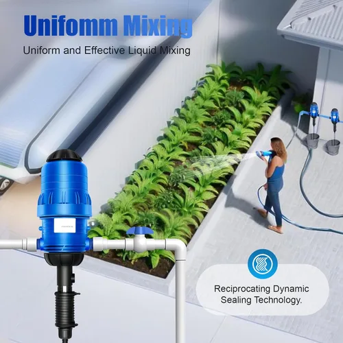 Miniatura 4 de Bomba dosificadora ajustable del inyector del fertilizante, inyector líquido proporcional accionado por agua 20–2500 L/H, relación de 0.4–4%, 3/4
